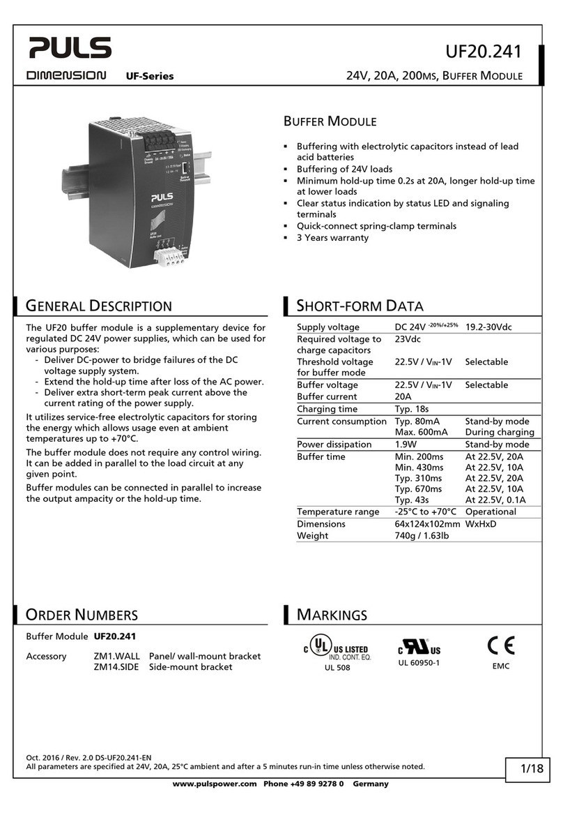 Puls DIMENSION UF Series User manual
