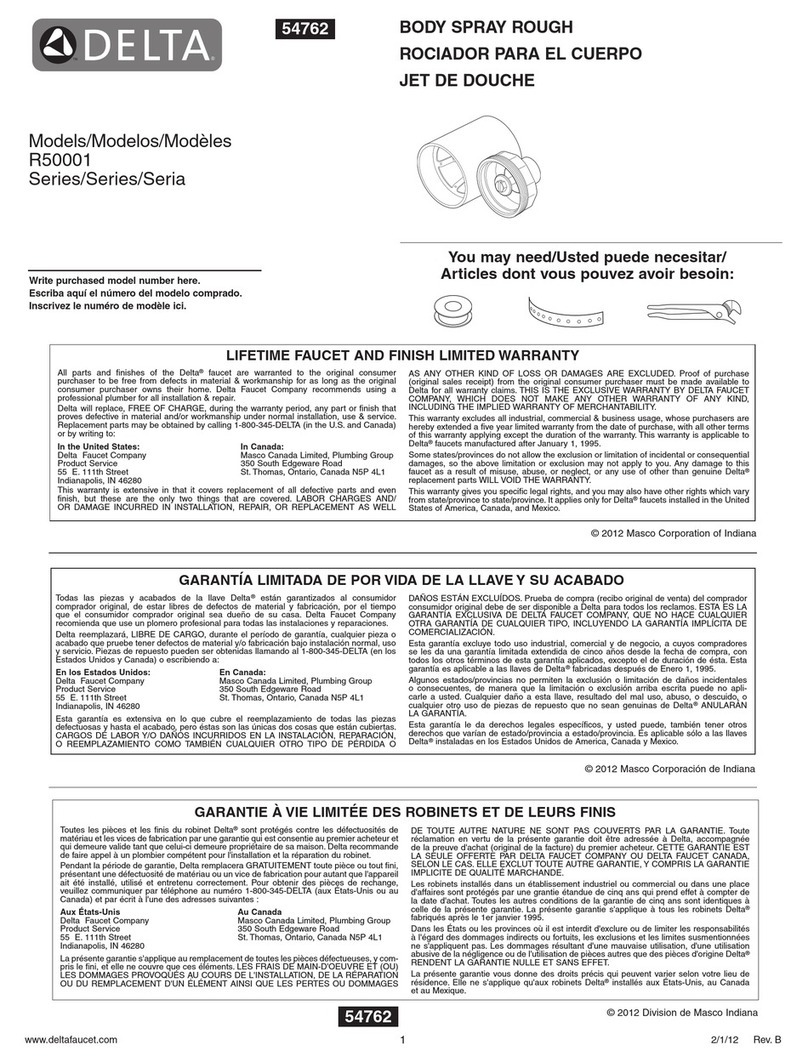 Delta Addison Arzo User manual