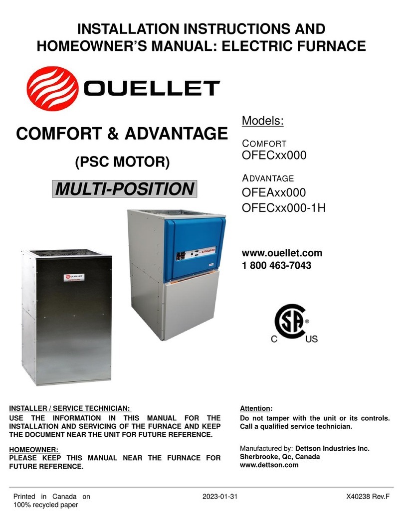 Ouellet Advantage OFEA 000 Series Assembly instructions