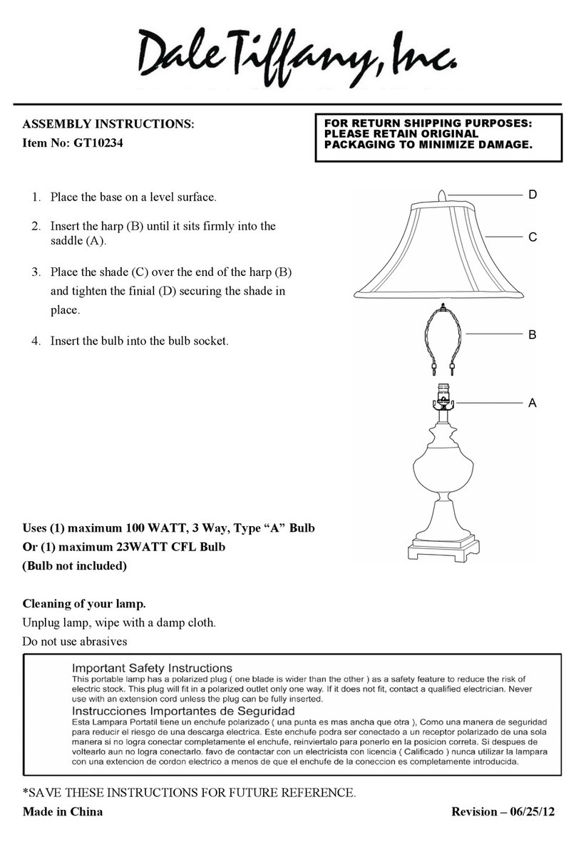 Dale Tiffany GT10234 Assembly instructions