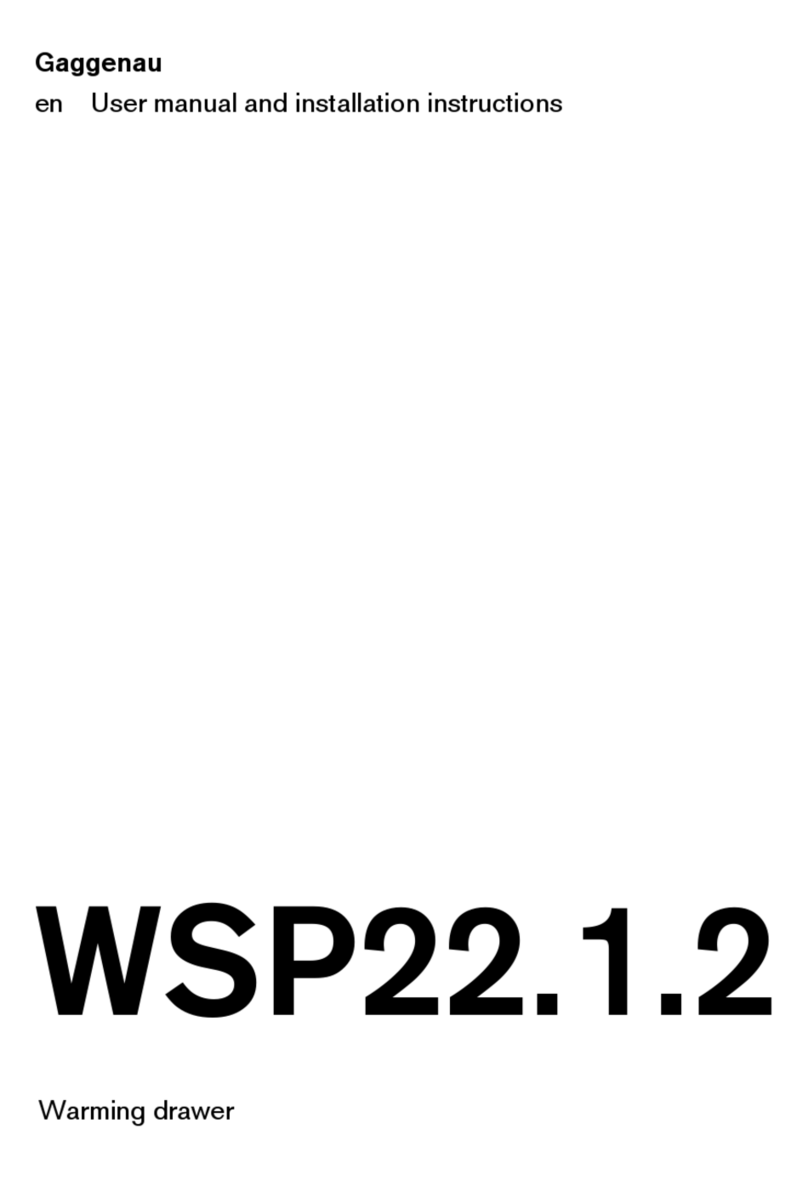 Gaggenau WSP22 1 2 Series User manual