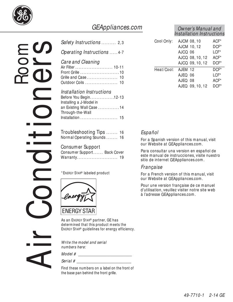 GE AJEQ10DCF Series Operating instructions