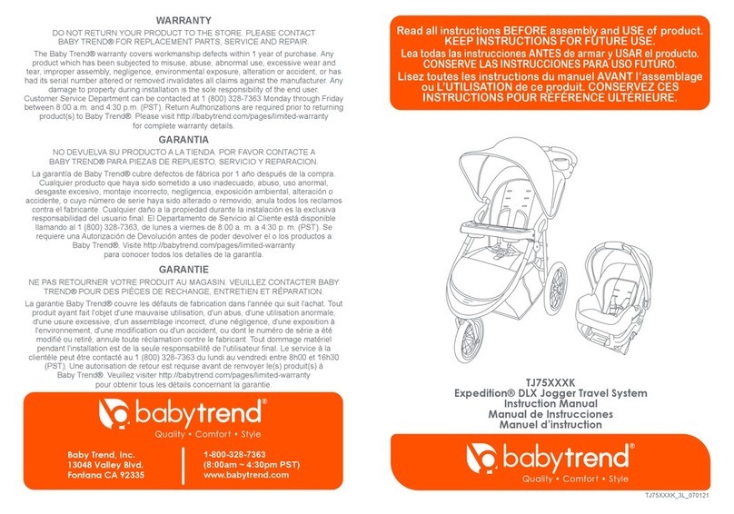 Baby Trend Expedition DLX TJ75 K Series instruction manual