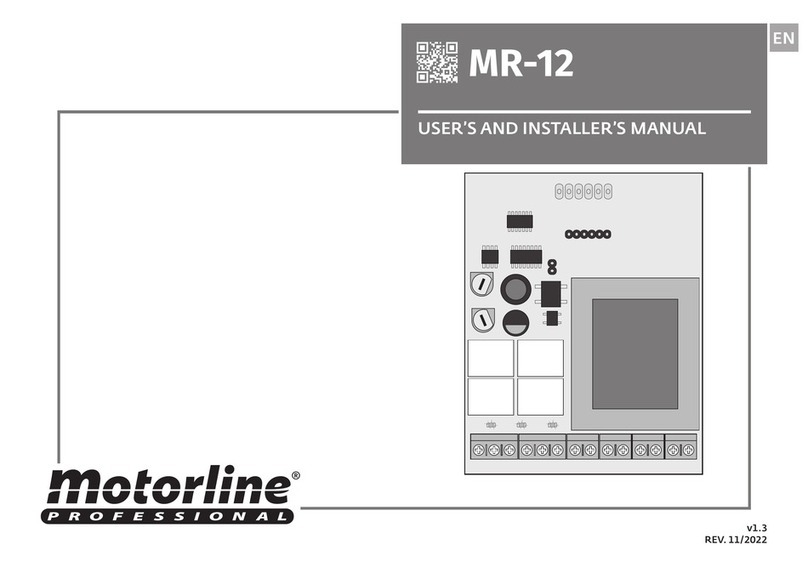 Motorline professional MR-12 Use and care manual