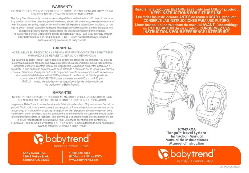 Baby Trend Tango TC04 A Series instruction manual