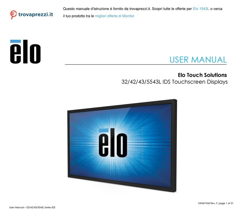 Elo TouchSystems 1543L User manual