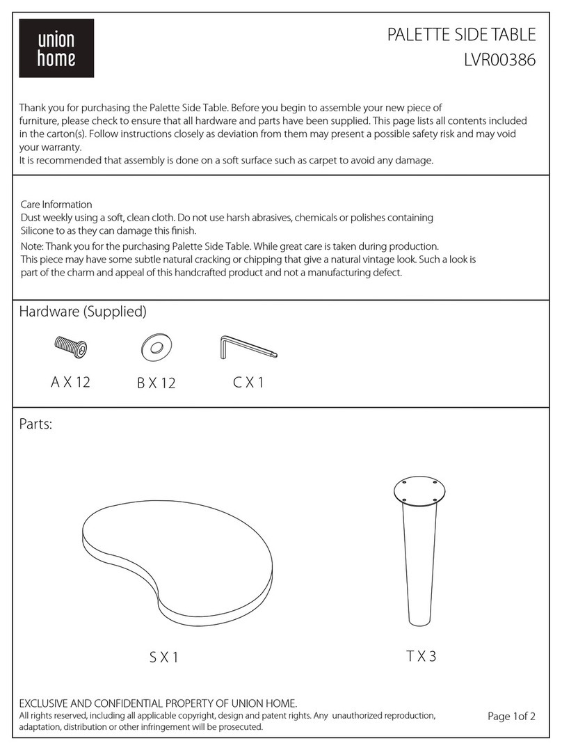 Union Home LVR00386 User manual Union Home LVR00386 User manual