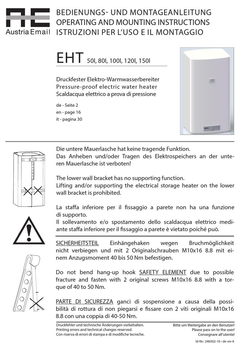 Austria Email EHT 50l Operating and mounting instructions
