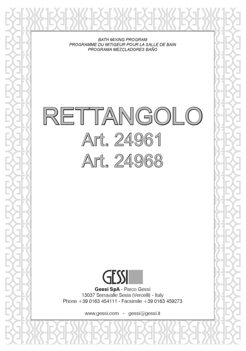 Gessi RETTANGOLO 24961 Bath Mixing Program