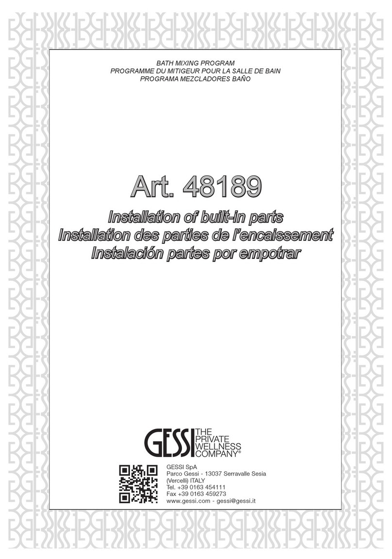 Gessi 48189 Troubleshooting guide