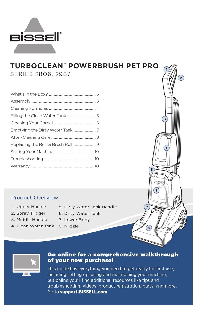 Bissell TURBOCLEAN POWERBRUSH PET PRO 2806 Series manual