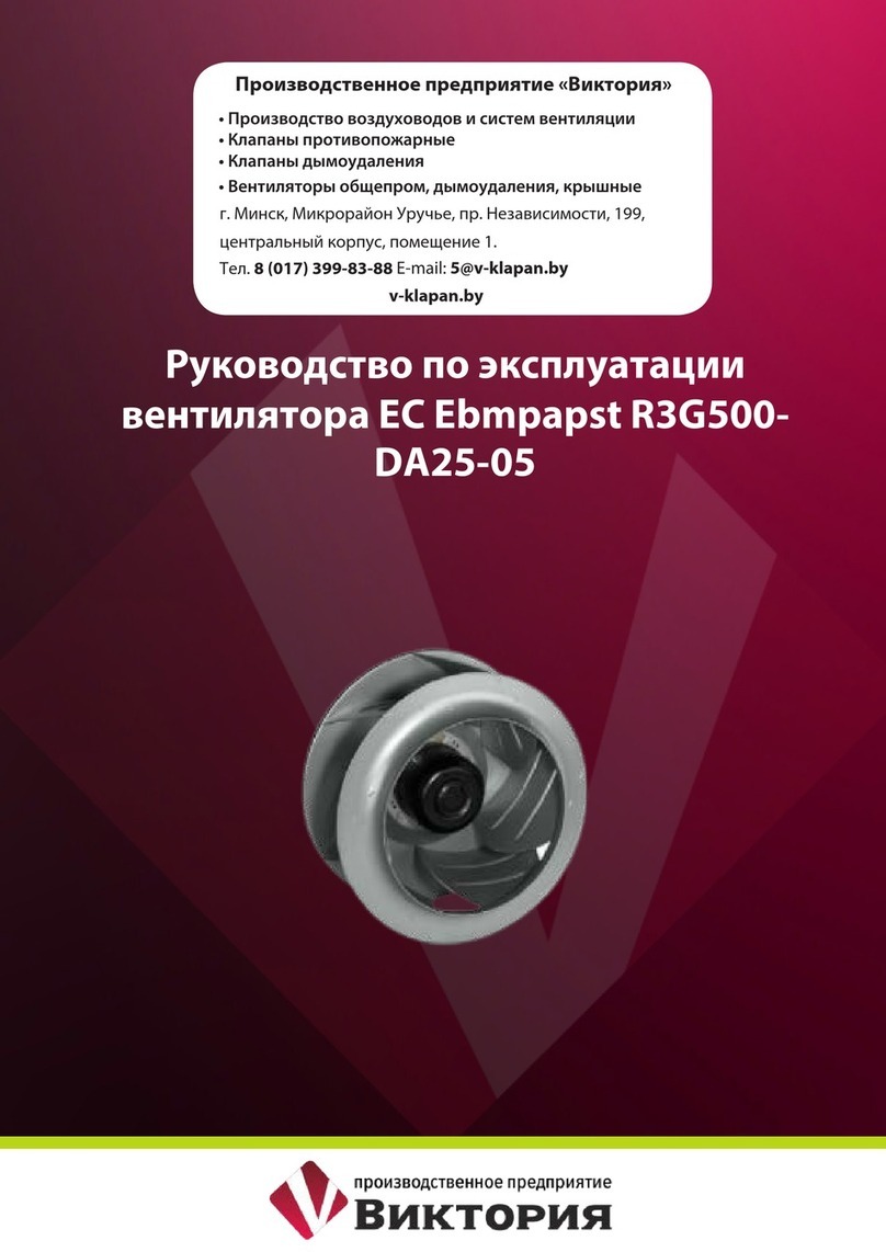 Ebmpapst R3G500- DA25-05 User manual