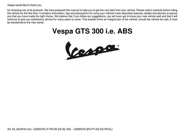 VESPA GTS 300 i.e. ABS 2018 User manual