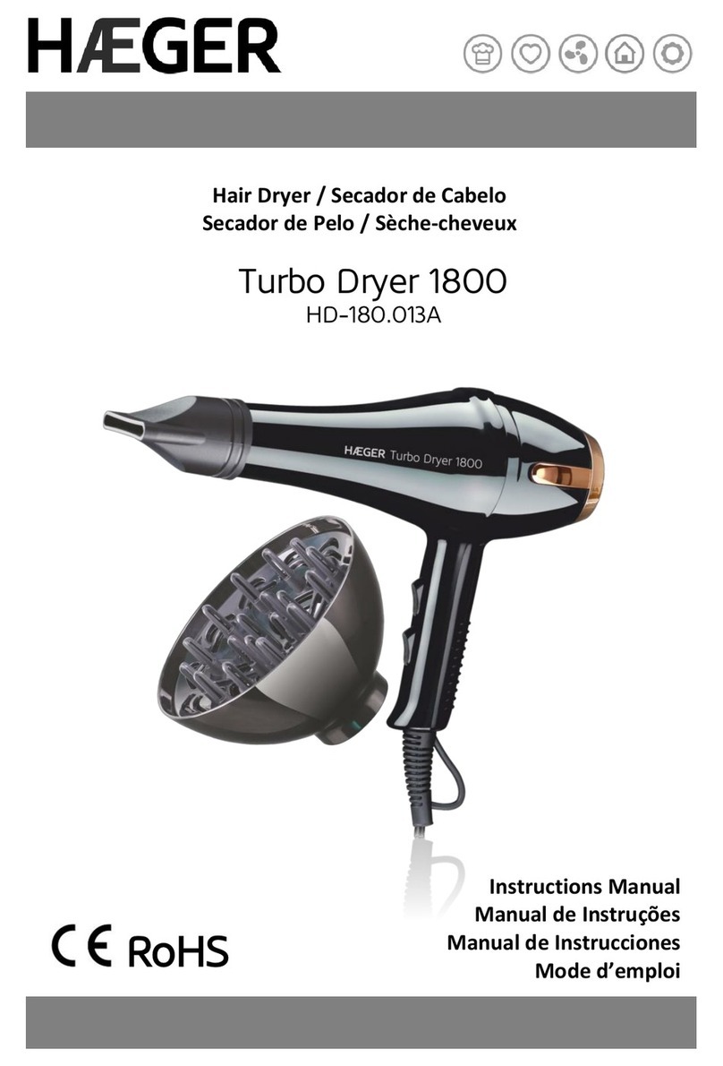 HAEGER Turbo Dryer 1800 instruction manual
