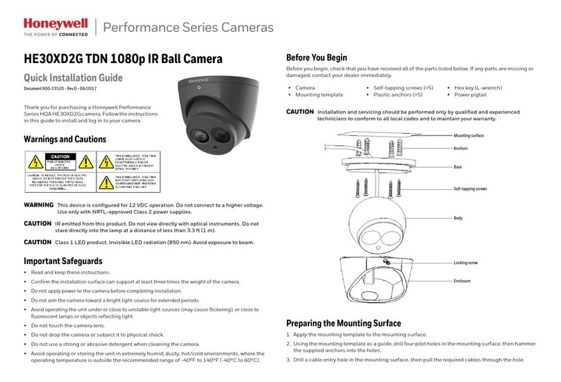 Honeywell Performance HE30XD2G User manual