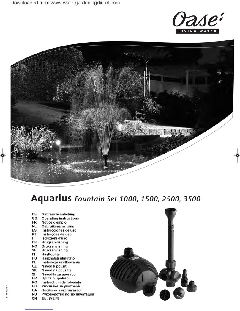 Oase Aquarius Fountain Set 1000 operating instructions