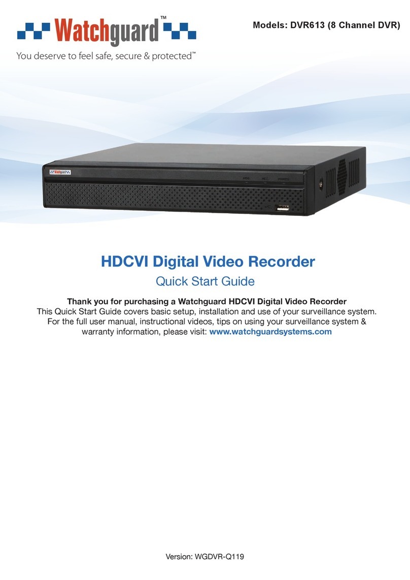 Watchguard DVR613 quick start guide