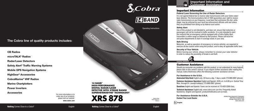 Cobra 14 BAND XRS 878 operating instructions
