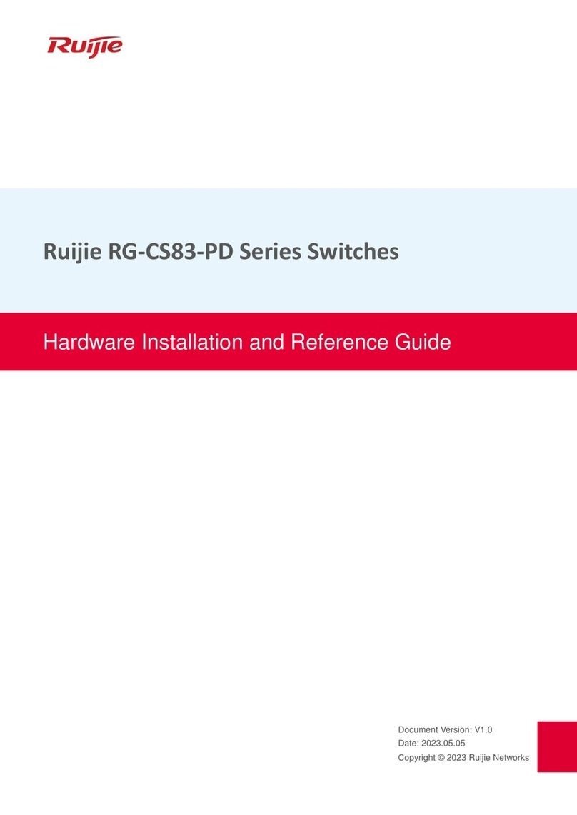 Ruijie RG-CS83-24GT4XS-PD Installation and operating manual Ruijie RG-CS83-24GT4XS-PD Installation and operating manual