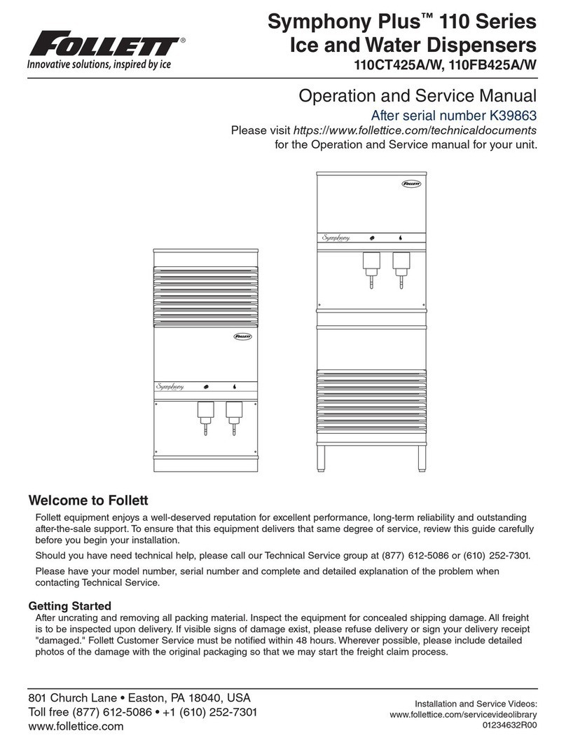 Follett Symphony Plus 110FB425A Operation manual Follett Symphony Plus 110FB425A Operation manual