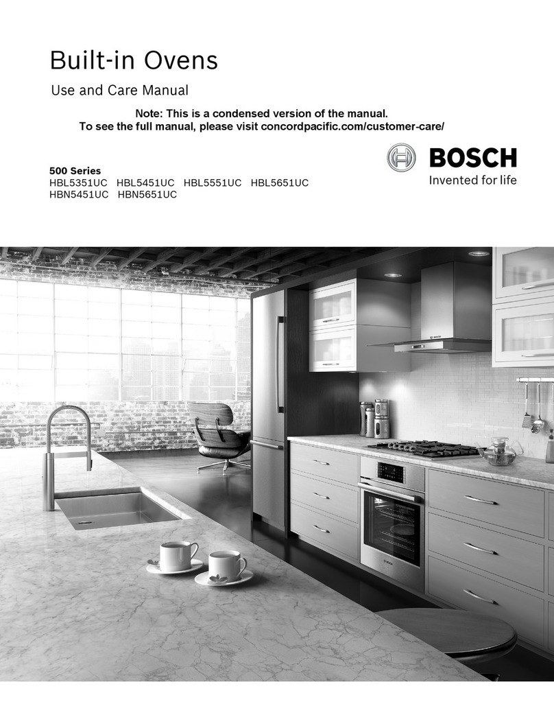 Bosch HBN5651UC use and care manual