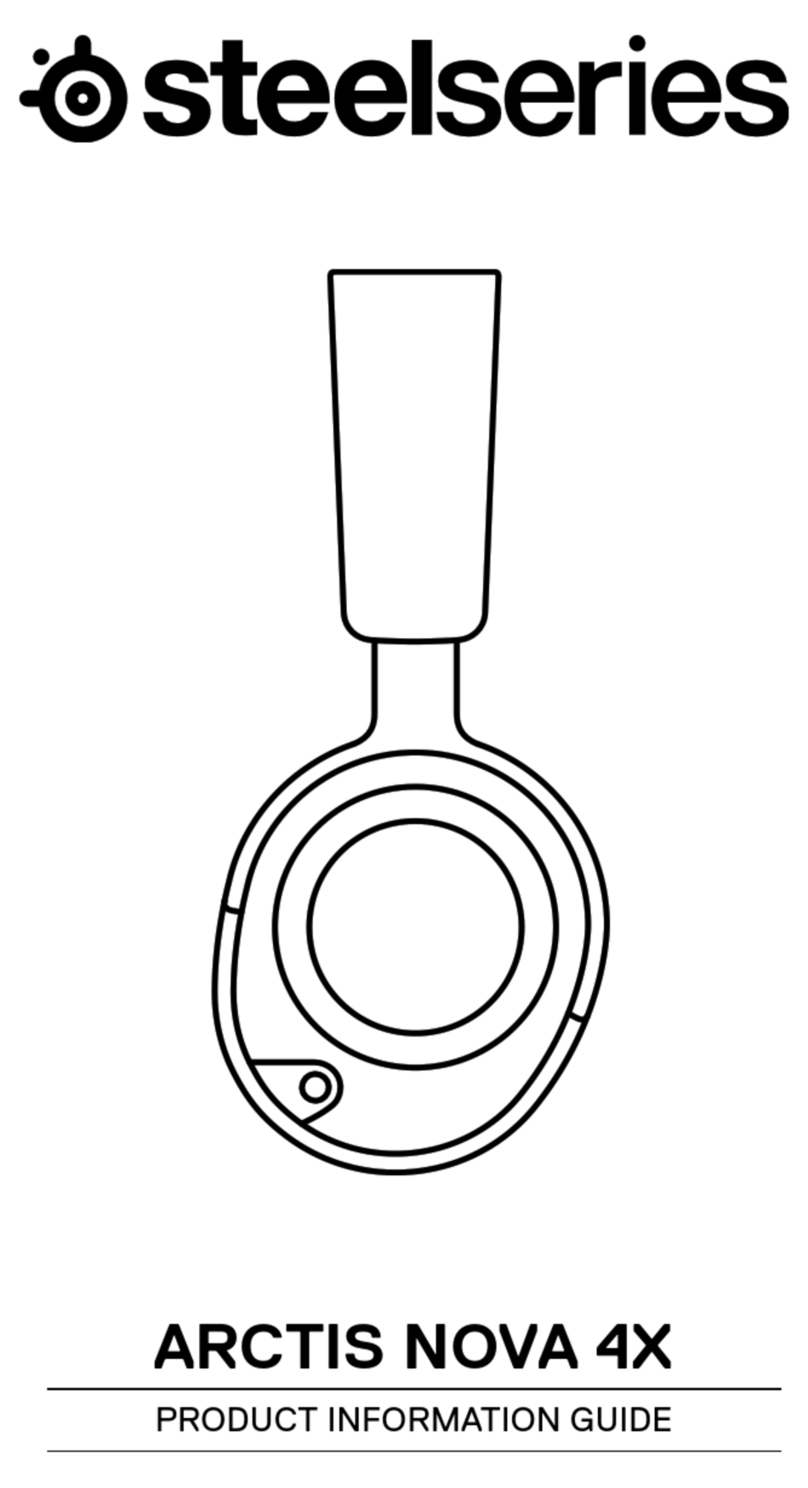 SteelSeries ARCTIS NOVA 4X Installation and operation manual