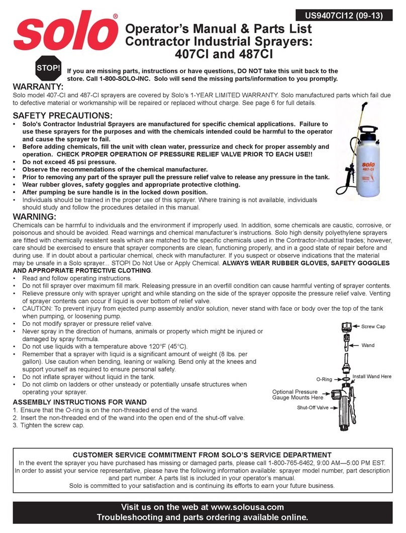 Solo 487CI Installation and operation manual