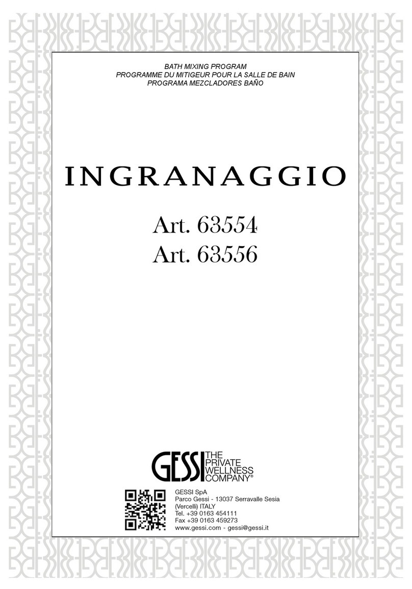 Gessi INGRANAGGIO 63554 User manual Gessi INGRANAGGIO 63554 User manual
