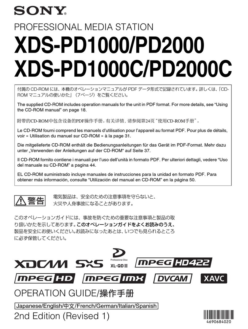 Sony XDS-PD1000C User manual