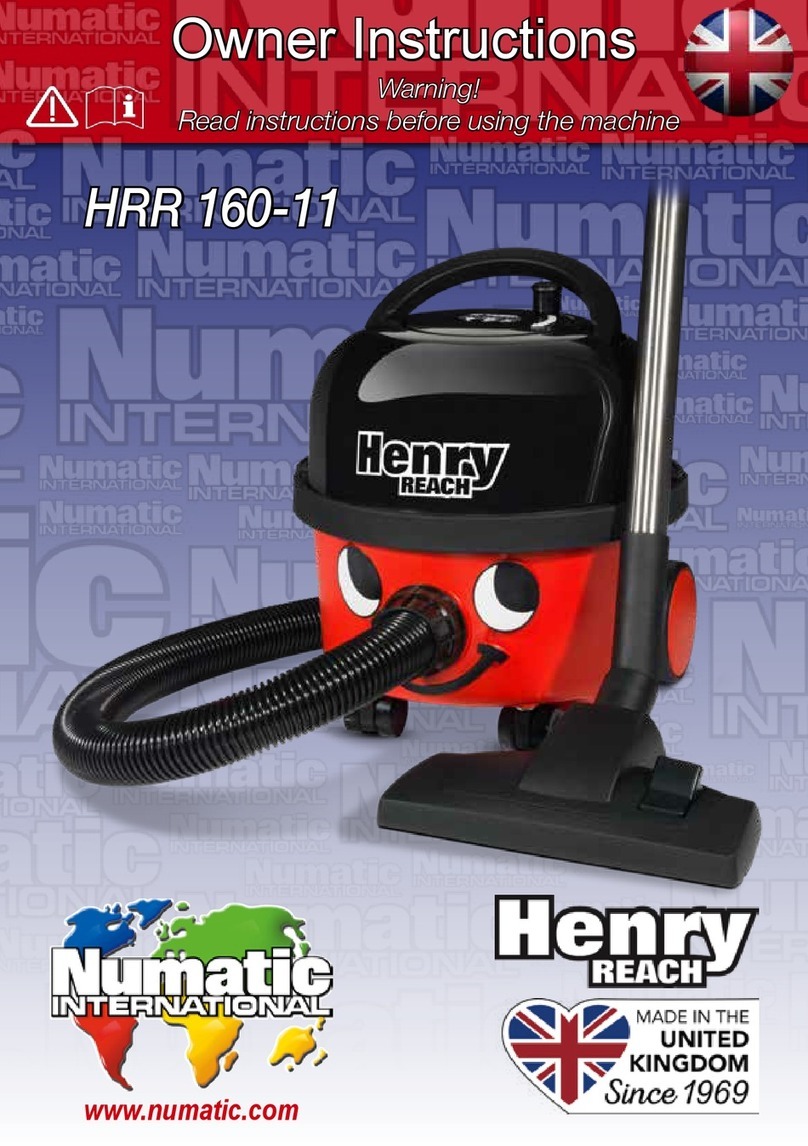 Numatic Henry HRR 160-11 Owner's instructions