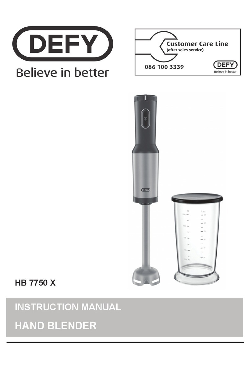 Defy HB 7750 X User manual
