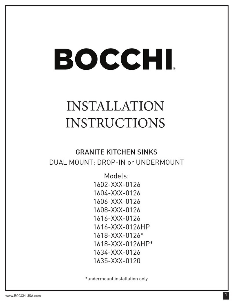 BOCCHI LEVANZO 1602 0126 Series installation instructions