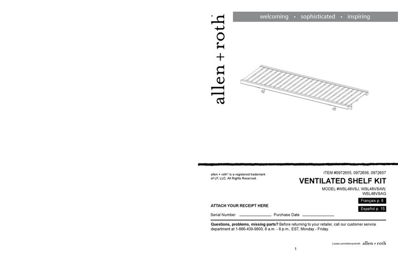 Allen + Roth Hartford WSL48VSJ manual