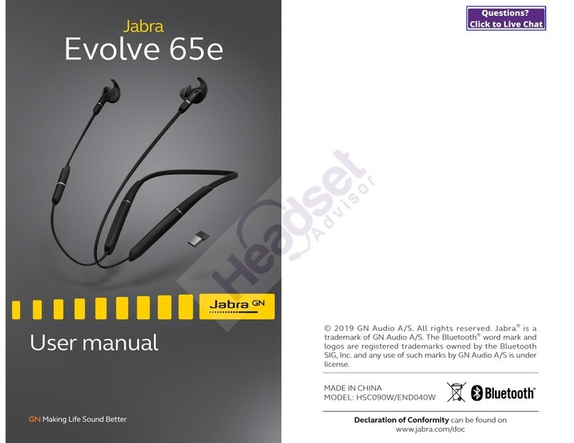 Jabra HSC090W/END040W User manual