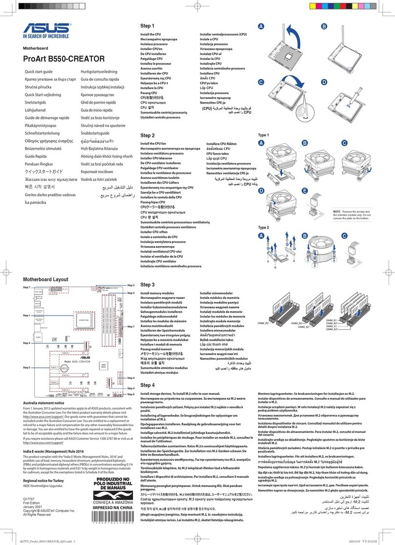 Asus ProArt B550-CREATOR User manual