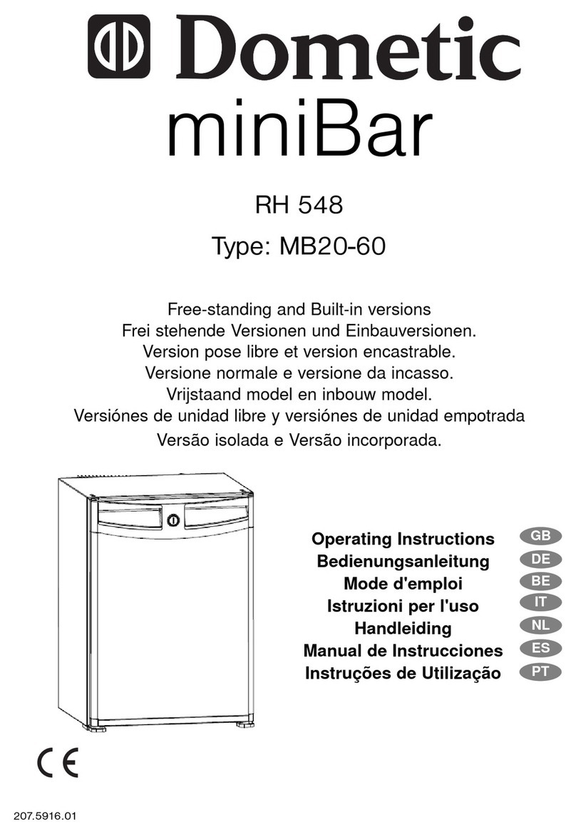 Dometic miniBar RH 548 User manual
