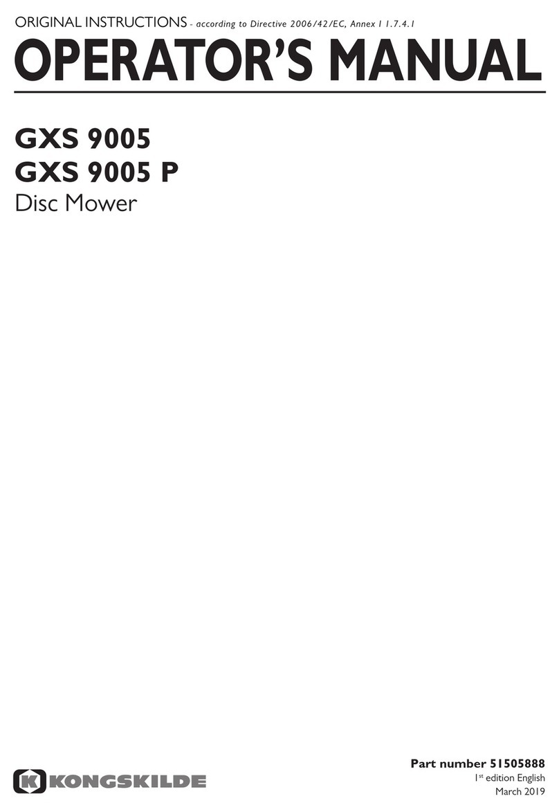 Kongskilde GXS 9005 P User manual