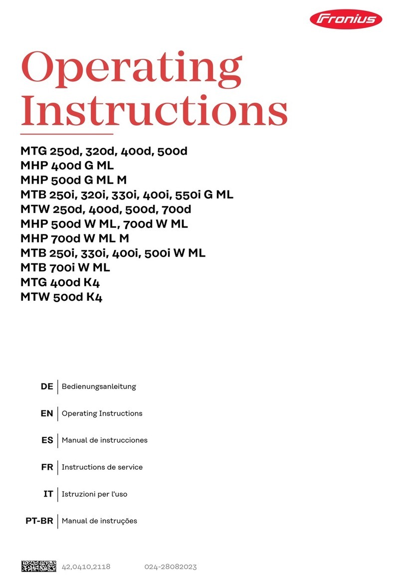 FRO­NIUS MTG 250d User manual