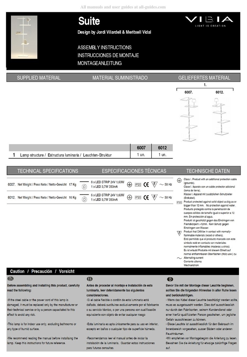 VIBIA Suite 6007 User manual