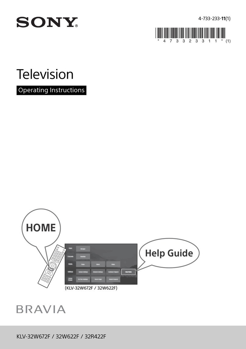 Sony BRAVIA KLV-32W672F User manual