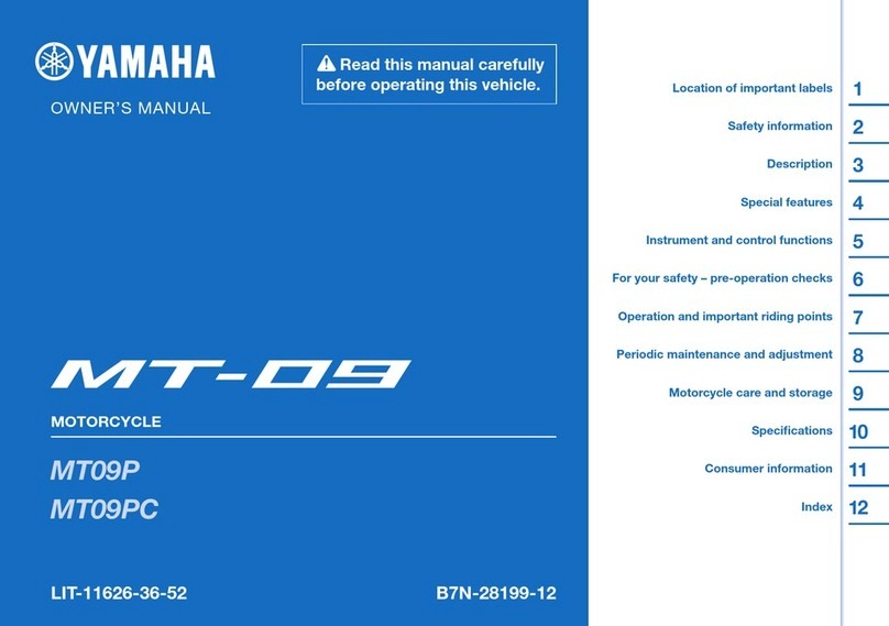 Yamaha MT-09 2023 User manual