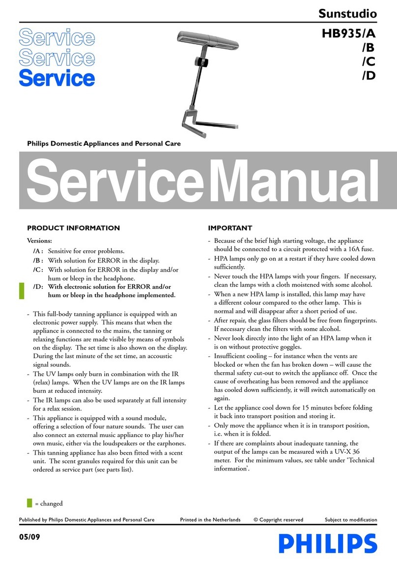Philips Sunstudio HB935/A User manual
