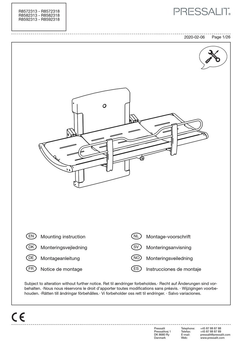 Pressalit R8572313 User guide