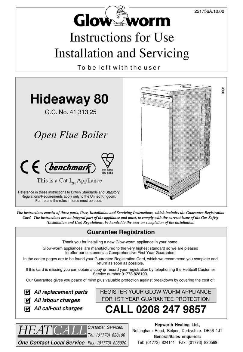 Glowworm Hideaway 80 Operating manual