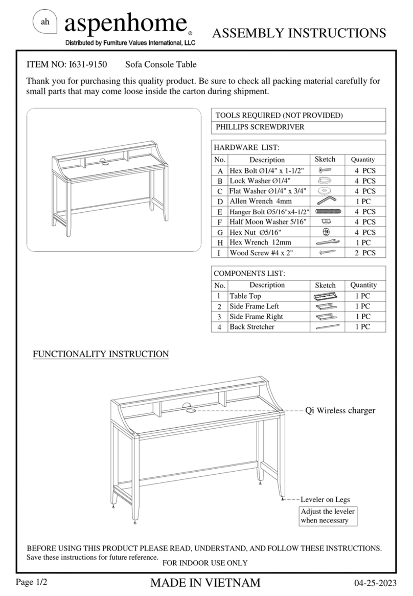 aspenhome I631-9150 User manual aspenhome I631-9150 User manual