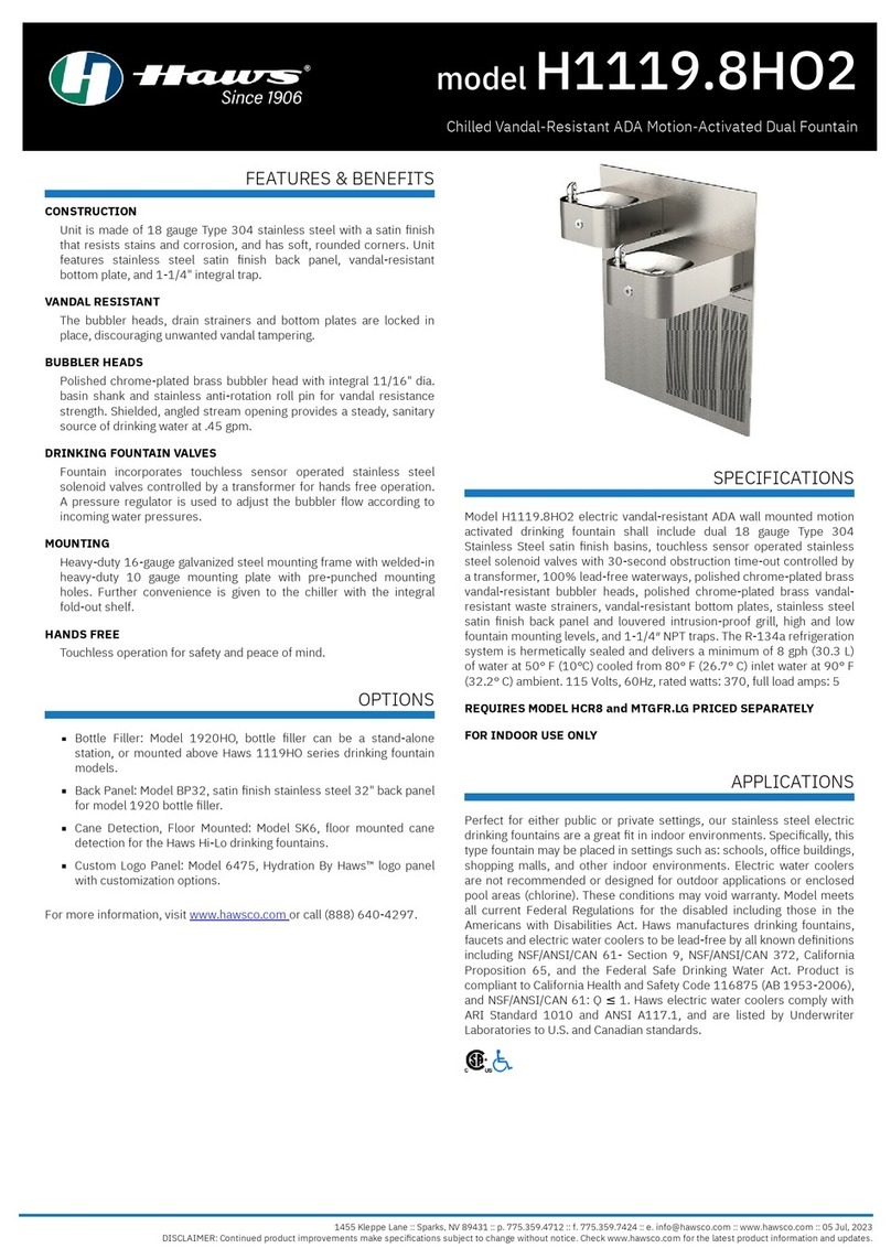 Haws H1119.8HO2 User manual