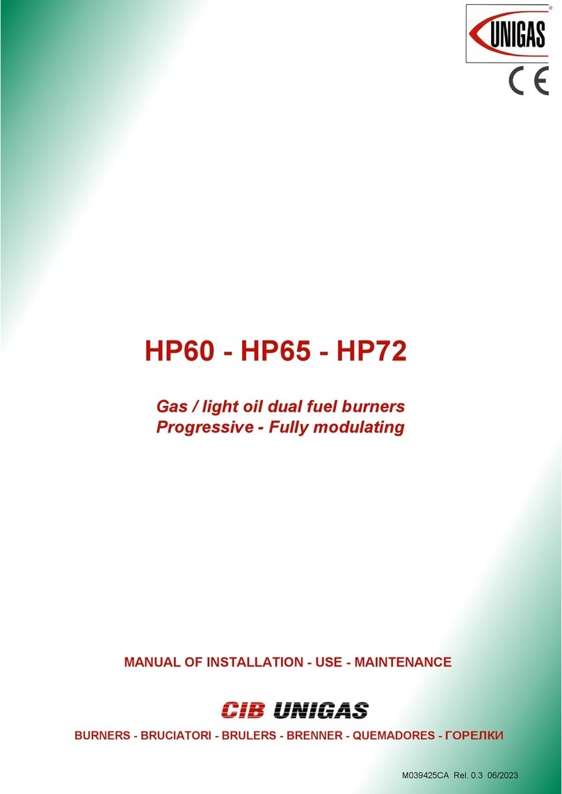 Unigas HP60 Manual of installation - use - maintenance Unigas HP60 Manual of installation - use - maintenance