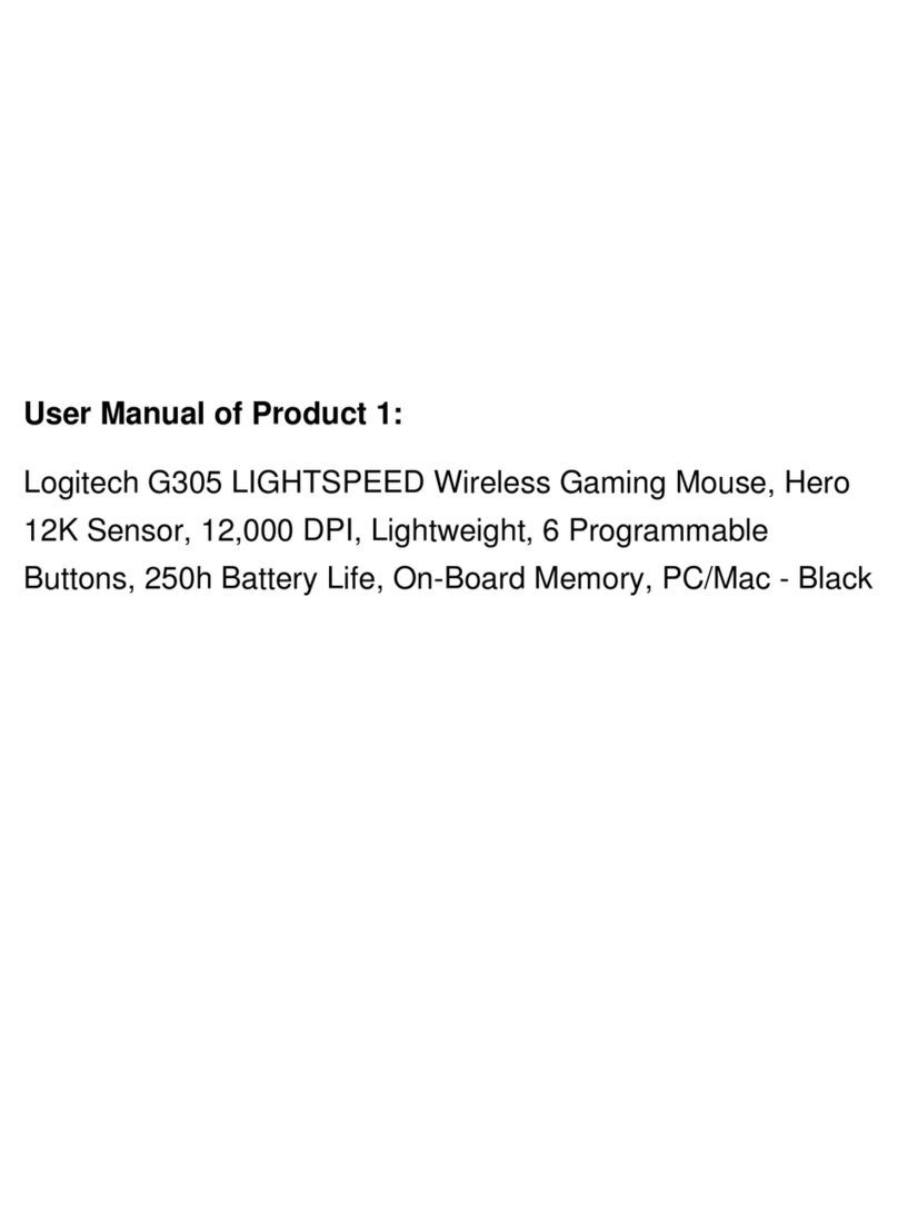 Logitech G305 LIGHTSPEED User manual Logitech G305 LIGHTSPEED User manual