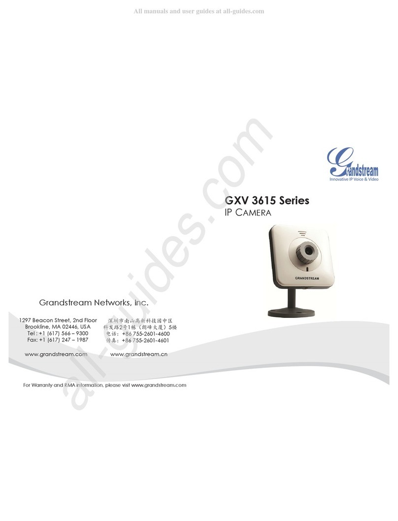 Grandstream Networks GXV 3615 Series User manual Grandstream Networks GXV 3615 Series User manual