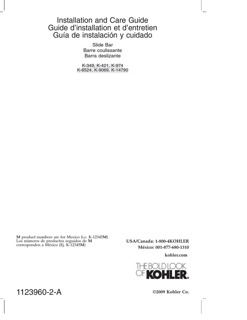 Kohler K-349 Assembly instructions Kohler K-349 Assembly instructions